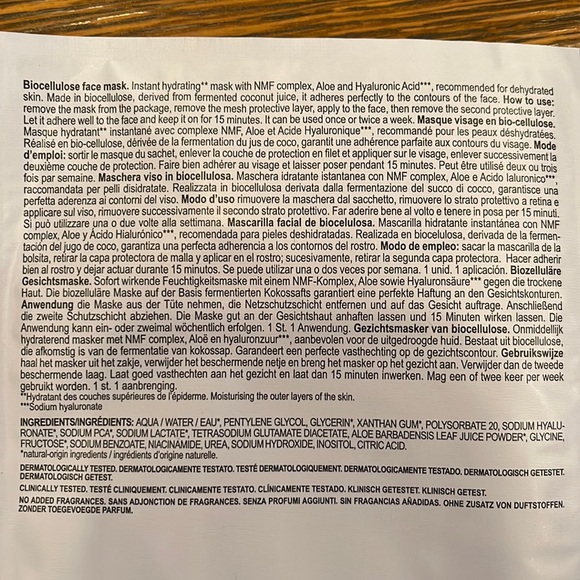 Comfort Zone sheet face mask - Picture 3 of 3